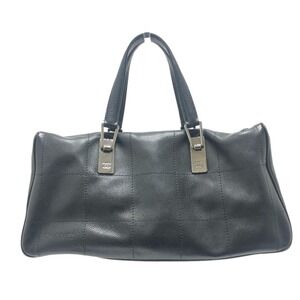 CHANEL Black Caviar Leather Boston Bag